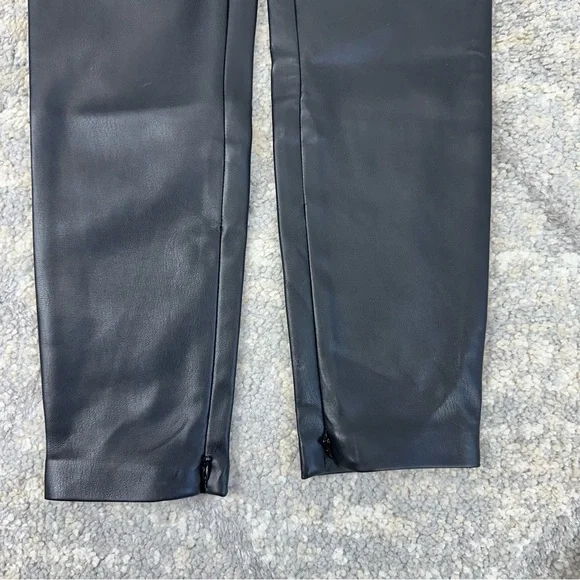 ZARA faux leather Legging Collection high rise black XS rock matrix goth metal - Picture 5 of 16